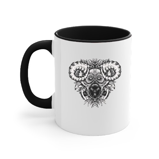 Skull Goat Beast Artwork Accent Mugs
