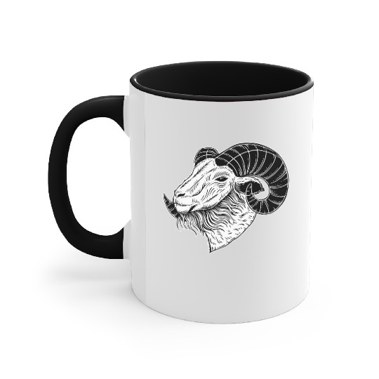 Baphomet Goat Devil Horn Head Accent Mugs