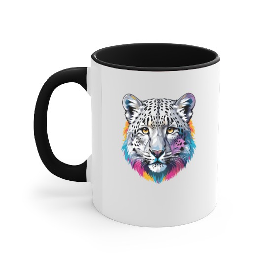 Snow Leopard Accent Mugs