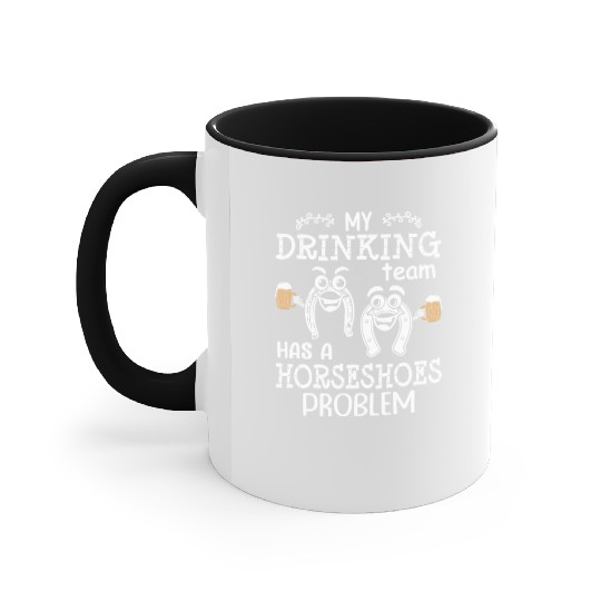 Drinking Team Horseshoe Pitching Accent Mugs