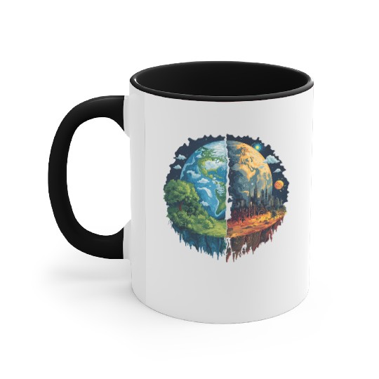 Lets not the planet Accent Mugs