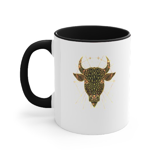 Minotaur Bull Taurus Zodiac Accent Mugs