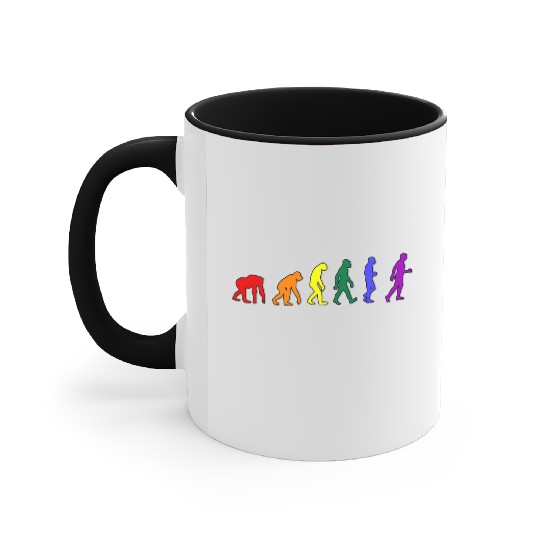 Rainbow Evolution Accent Mugs