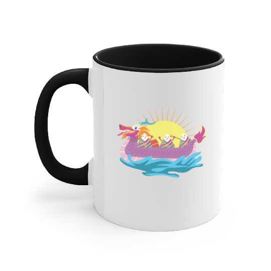 Chinese Dragon Boat Chinese Gift Accent Mugs