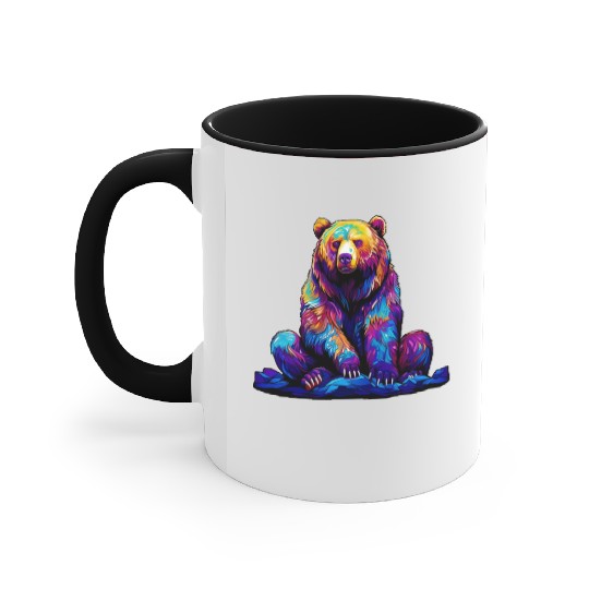 Cool Wilderness Bear Accent Mugs