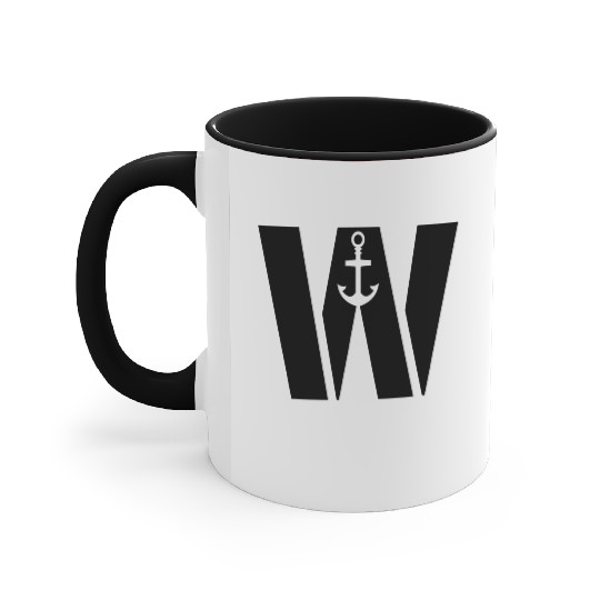 Wanchor W Anchor Essential,Hunter, pirate, ship Accent Mugs