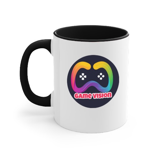 Game Vision Official YouTube Channel Logo Accent Mugs