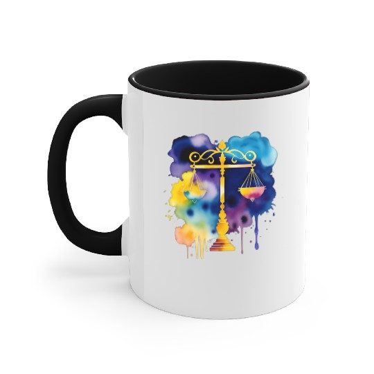 Color splash zodiac: Libra Accent Mugs