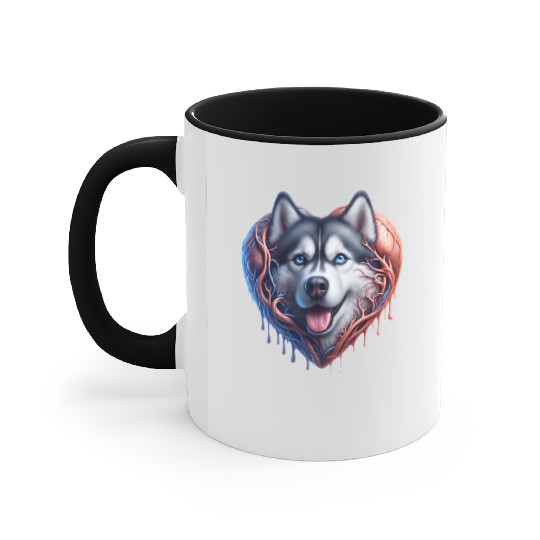 Husky Harmony: Heartwarming Merch Collection Accent Mugs