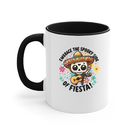 Skull with Cinco De Mayo Accent Mugs