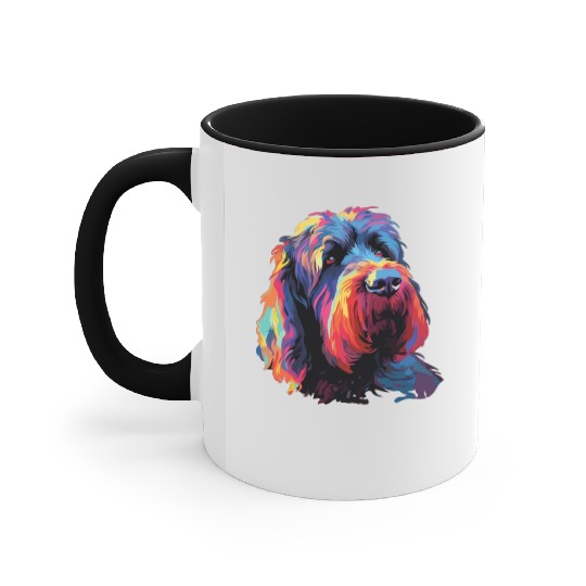 Colorful Russian Black Terrier Accent Mugs