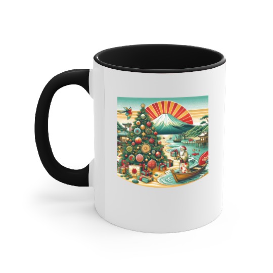 Japanese Style Christmas in July Accent Mugs