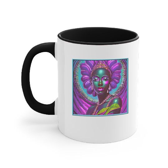 African Goddess Violet Nurturing Me - 1 Accent Mugs