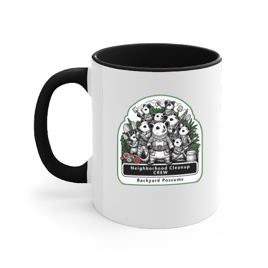 Backyard Possums Cleanup Crew Eco Warriors Accent Mugs