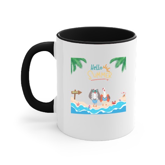 beach lobster Accent Mugs