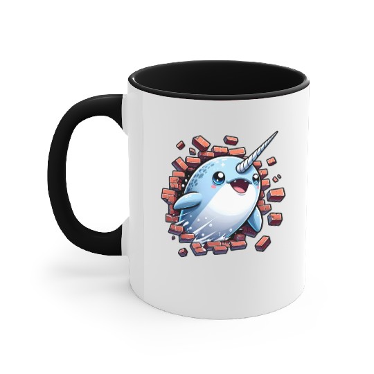 Narwhal Surprise Accent Mugs
