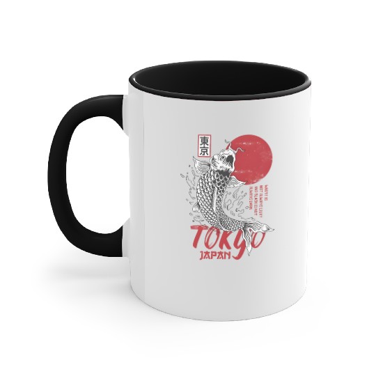 koi fish tokyo japan anime japanese Accent Mugs