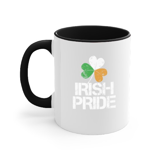 IRISH PRIDE Celtic Cross St Patricks Day Accent Mugs