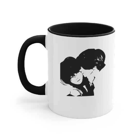 romantic couple design Accent Mugs