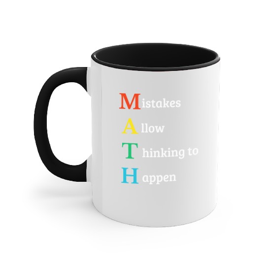 Math quote school kid Accent Mugs