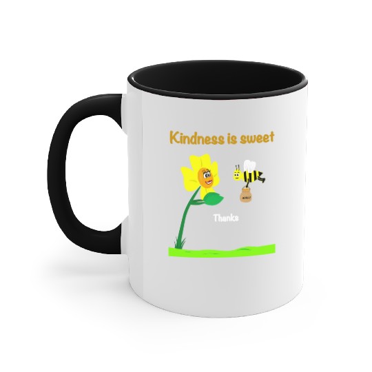 Kindness is sweet Accent Mugs
