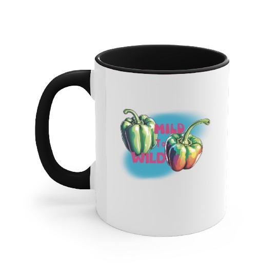 Mild to wild bel pepper Accent Mugs