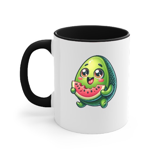 Avocado & Watermelon Sweet Comic Accent Mugs