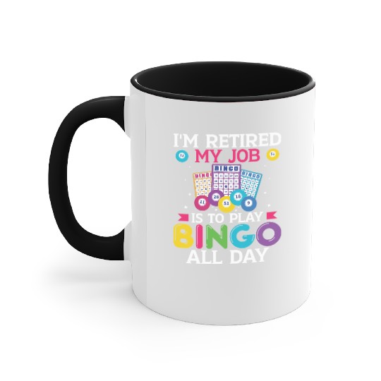 Retired Bingo Player Accent Mugs