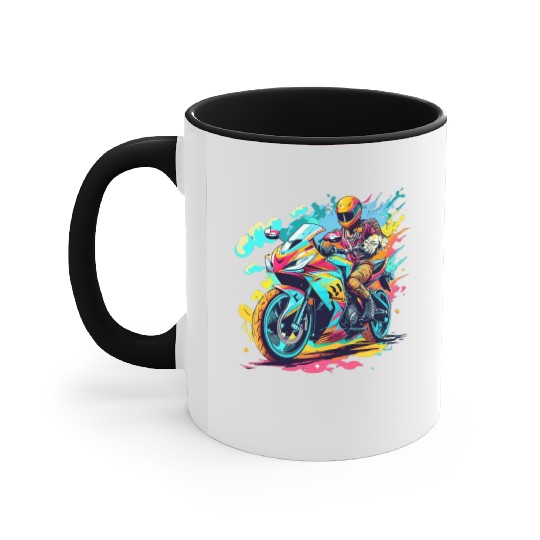 Legend cross motocycle Biker Road Trip Accent Mugs