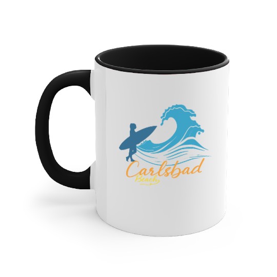 CARLSBAD BEACH San Diego California Accent Mugs