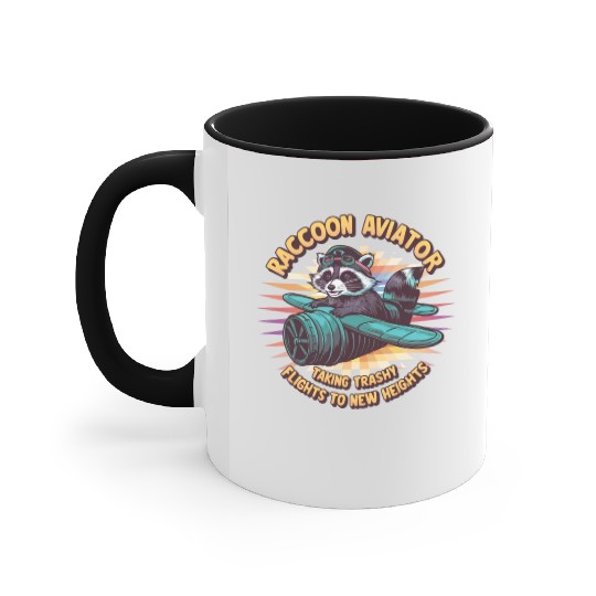 Raccoon Aviator Accent Mugs