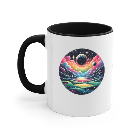 Galactic Golf A Cosmic Golfer Swing Accent Mugs