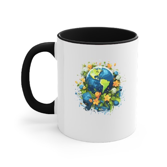 Respect Your Mother Earth Day Save Our Planet Accent Mugs
