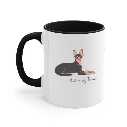 Russian Toy Terrier Accent Mugs