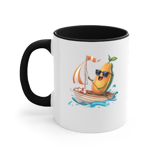 Fruit Boating Papaya Accent Mugs