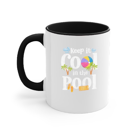 Pool Party Diving Vacation Swimming Trunks Accent Mugs