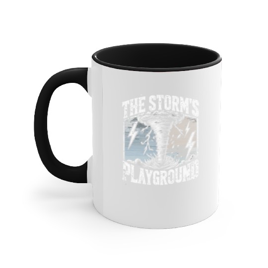 Tornado Chasing Adventures: Embrace Nature's Fury Accent Mugs