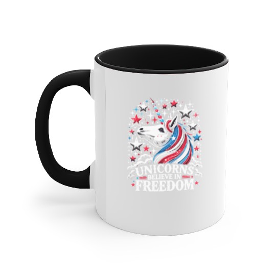Star-Spangled Unicorn with American Pride and Accent Mugs