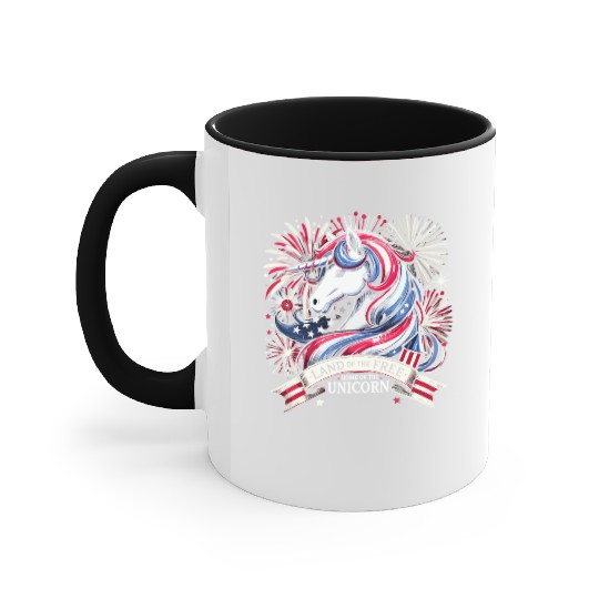 Star-Spangled Unicorn with American Pride and Accent Mugs