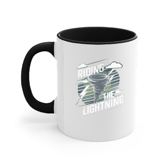 Tornado Chasing Adventures: Embrace Nature's Fury Accent Mugs