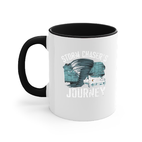 Tornado Chasing Adventures: Embrace Nature's Fury Accent Mugs