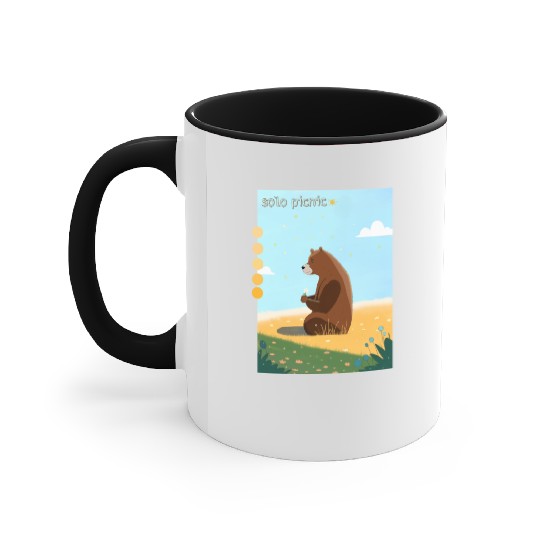 solo picnic for outdoor picnics Accent Mugs