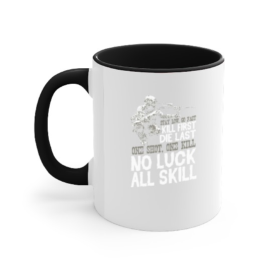 Veteran Design - No Luck All Skill Accent Mugs
