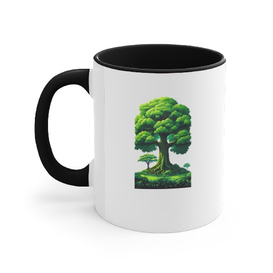 Enchanted Forest Motif - Whimsical Nature-Inspired Accent Mugs