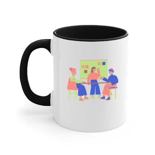 Flat Clean Casual Work & Company Life Accent Mugs