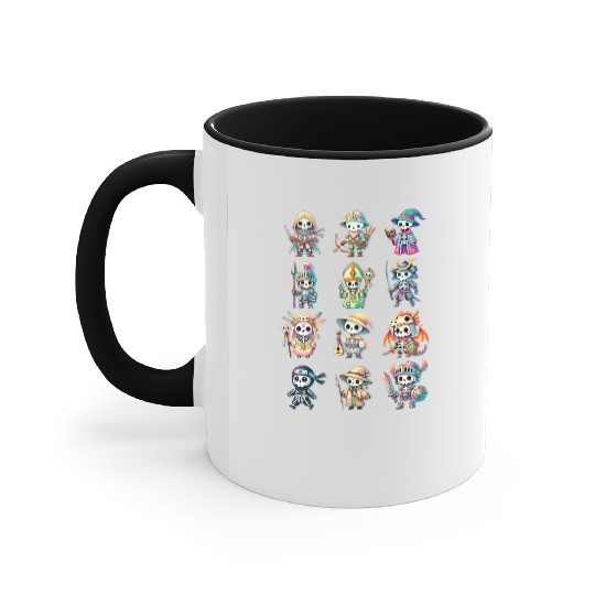 Skeleton Adventure Dungeon Characters Fantasy Accent Mugs