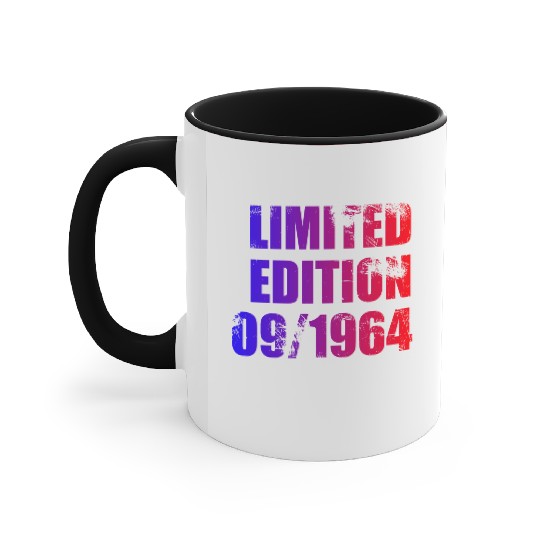 60th birthday Limited Edition 09/1964 Accent Mugs