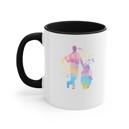 Golfer Colorsplash Kids Miniature Golf Accent Mugs