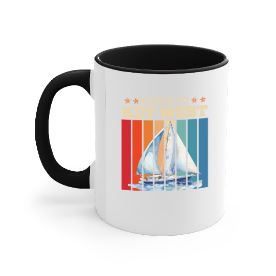 Florida ESCAPE TO KEY-WEST Sailing Outfit Accent Mugs