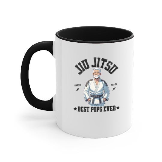 Best Pops Ever Jiu Jitsu Accent Mugs
